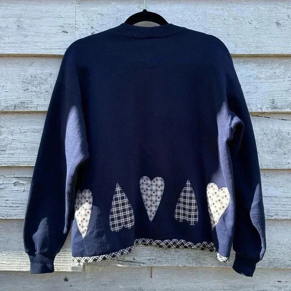 Homemade sweatshirt, cardigan arts to wear crafts, country core cottagecore - Picture 2 of 5